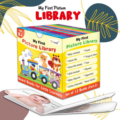 My First Complete Learning Library (Yellow Edition) : Boxset Of Board Books For Children, Toddler board book set, Early learning book set of 12 books(Board Book, GO WOO)