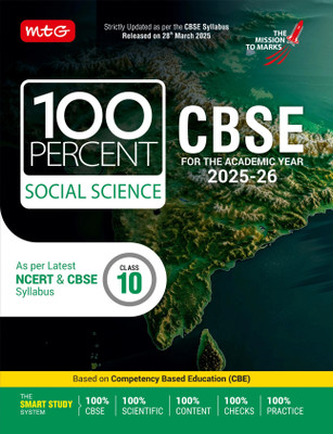 MTG CBSE Class-10 100 Percent Social-Science For 2025-26 Exam | Chapter-Wise Question Bank, Theory, Diagrams Available All in One Book | As Per Latest CBSE Syllabus Released on 28 March(Paperback, MTG Editorial Board)