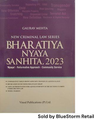 New Criminal Law Series Bharatiya Nyaya Sanhita, 2023 'Nyaya' - Reformative approach - Community Service | Latest Edition 2025 | Vinod Publications (P) Ltd.(Hardcover, Gaurav Mehta)