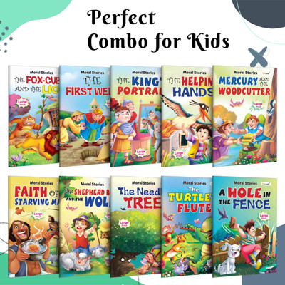 My First Complete Learning Library Pack 1 : Pack of 10 Story Books for Children with Character Building Stories | Toddler Story Book Set with Moral Values, Early Learning Book Set of 10 Story Books(Paperback, GOWOO)