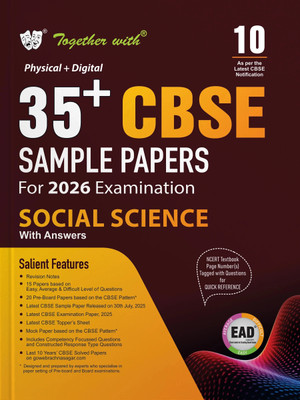 Together with 35+ CBSE Sample Papers Class 10 Social Science for 2026 Board Exam | EAD series in Physical + Digital edition includes Solved & unsolved Papers with CBQs & Topper’s Answer Sheet(Paperback, Rachna Sagar)
