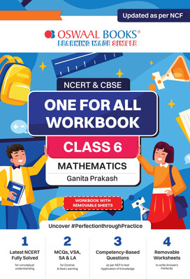 Oswaal Ncert & Cbse One for All Workbook Mathematics(Ganita Prakash) C(English, Paperback, unknown)