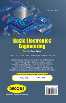 Basic Electronics Engineering for SPPU 19 Course (FE - I/II - Common - 104010)(END SEM) (Decode)(Paperback, ATUL P.Godse, UDAY A.Bakshi, Dr.PRADEEP B. Mane)