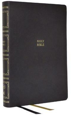 KJV Holy Bible: Paragraph-style Large Print Thinline with 43,000 Cross References, Black Leathersoft, Red Letter, Comfort Print: King James Version(English, Leather / fine binding, Nelson Thomas)