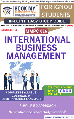IGNOU MMPC 016 International Business Management Study Guide (In Depth Guide) for Ignou Student(Paperback, BMA Publication)