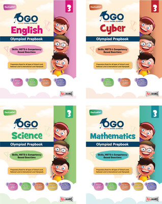Full Marks OGO Olympiad Books for Class 3 | Combo of 4 Books (Math, Science, English, & Cyber) - Engaging Guides with Practice Papers, Interactive Exercises & Concept Videos for 2024-25(Paperback, Full Marks)