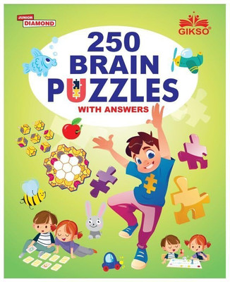 250 Brain Puzzles with Answers  - 250 Brain Puzzles Book - Brain Booster Activity Book for Kids 3 - 5 Years Old (English)(English, Paperback, unknown)