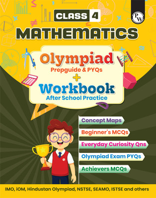 PW Olympiad Plus Workbook For Class 4 Maths Prepguide, PYQs and Worksheets(Paperback, PW)
