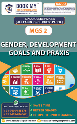 IGLOU MGS 2 Gender, Development Goals and Praxis | Guess Paper| Important Question Answer |Master of Arts (Gender and Development Studies) (MAGD)(Paperback, BMA Publication)