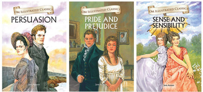 OM ILLUSTRATED CLASSIC: COLLECTION OF JANE AUSTEN (SET OF 3) (PERSUASION, PRIDE AND PREJUDICE, SENSE(Hardcover, Jane Austen)