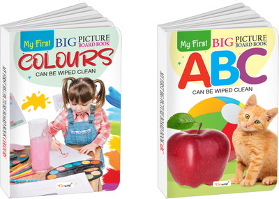 My First Big Picture Board Book ABC and Colours : Educational books for young children, Fun learning picture books for kids, Educational picture book | Pack of 2 board books(Board Book, GOWOO)