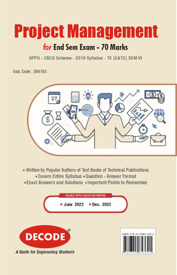 Project Management for SPPU 19 Course (TE - VI - E&Tc - 304193) (Decode)(Paperback, DR. RANA S. MAHAJAN, MEGHANA R. MAHAJAN)