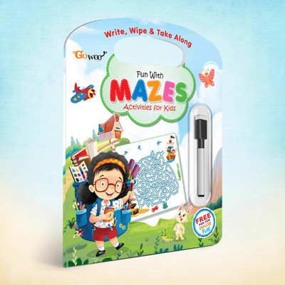 Write, Wipe & take Along Play with Mazes With Pen | Maze Marvels: Write, Wipe, Play(Paperback, GO WOO)