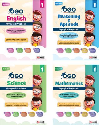 Full Marks OGO Olympiad Books for Class 1 | Combo of 4 Books (Math, Science, English, & Reasoning) - Engaging Guides with Practice Papers, Interactive Exercises & Concept Videos for 2024-25(Paperback, Full Marks)
