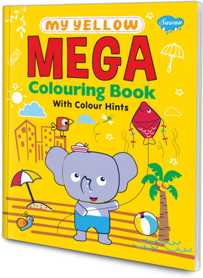My Yellow Mega Colouring Book With Colour Hints | A Colouring Adventure with Hints of Hue(Paperback, sawan)