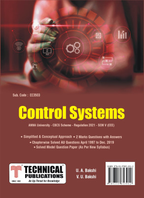 Control Systems for BE Anna University R21CBCS (V - EEE - EE3503)(Paperback, U.A. BAKSHI, V.U. BAKSHI)