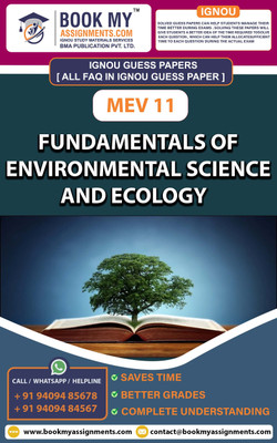 IGNOU MEV 011 Fundamentals of Environmental Science and Ecology | Guess Paper | Important Question Answer | MASS(Paperback, BMA Publication)
