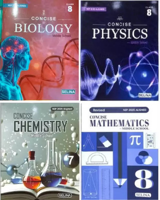 Selina Concise Biology, Physics, Chemistry, Mathematics Middle School For Class- 8 | 2025-2026 Exmaination [ SET OF 4 ](Paperback, R.K.Banshal, Dr. K.K. Gupta, Mary Anne Joseph)