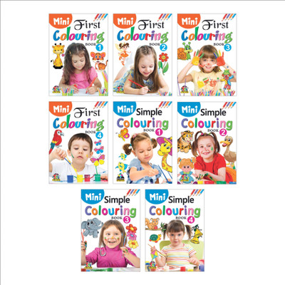 Mini Colouring Books | First, Simple | Set of 8 Books(Paperback, Pinwheel Books)