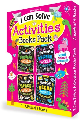 I Can Solve Activities Pack- A Set of 4 Books - I Can Solve Activity Book for Kids Age 4- 8 Years | With Colouring Pages, Mazes, Dot-to-Dots(English, Paperback, Dreamland Publications)