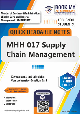 IGNOU MHH 017 Supply Chain Management Optimize Your Study Time with Quick Readable Notes - Printed on 80 GSM A4 Paper for Sharp Clarity, Perfect for Students - English Edition(Paperback, BMA Publication)
