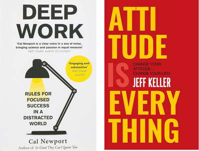 Deep Work + Attitude Is Everything (2 Book Combo)(Paperback, JMD BOOKS)