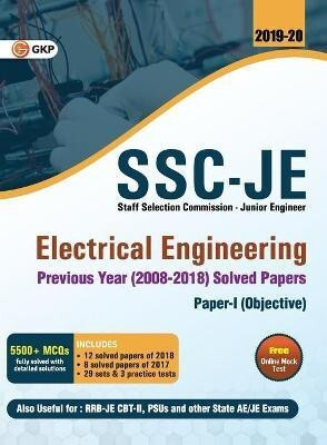 SSC JE Electrical Engineering for Junior Engineers Previous Year Solved Papers (2008-18), 2018-19 for Paper I(English, Paperback, Gkp)