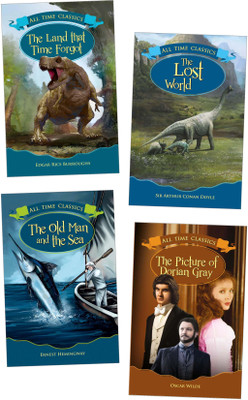 All Time Classics | The Land That Time Forgot, The Lost World, The Old Man and the Sea, The Picture of Dorian Gray | Set of 4 Books(Paperback, Pinwheel Books)