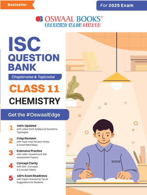 Isc Question Bank Solved Papers_class 11_chemistry_for Exam 2024-25(English, Paperback, Jain P)