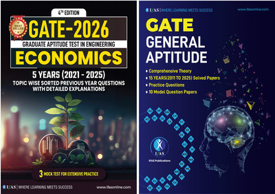 Gate Economics Pyq and Gate Aptitude  - GATE General Aptitude 2026 [Set of 2 Books] | Topic & Chapter-wise Sorted PYQ with Detailed Solutions | Previous Year Solved Papers & Practice Question Bank | Best Selling Books Set for GATE Economics Examinations in India | IFAS Publications(English, Paperbac