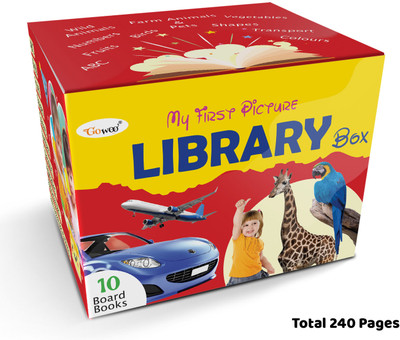 My First All in One Picture Library Box (Red Edition) : Collection of 10 books(Board Book, GOWOO)
