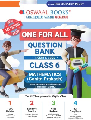 One For All Question Bank: NCERT & CBSE Class 6 Mathematics - Ganita Prakash(Paperback, Oswaal Editorial Board)