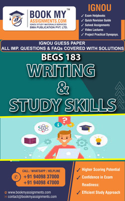 IGNOU BEGS 183 Writing And Study Skills Exam Preparetion Book for Ignou student (GUESS PAPER) | Customized Study Srategy.(Paperback, BMA Publication)
