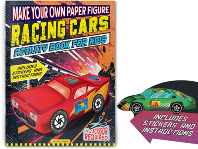 Make your own Paper Figure - Racing Cars (Activity Book for kids)(Paperback, Wonder House Books)