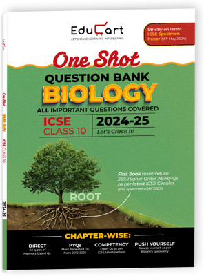 Educart Icse Class X One Shot Question Bank Biology 2024 - 25(English, Paperback, unknown)