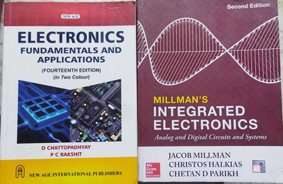 ELECTRONICS FUNDAMENTALS & APPLICATIONS & Millman's Integrated Electronics - Analog and Digital Circuit and Systems (USED-GOOD)(Paperback, PC RAKSHIT)