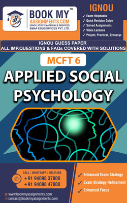 IGNOU MCFT 6 Applied Social Psychology Exam Preparetion Book for Ignou student (GUESS PAPER) | Customized Study Srategy.(Paperback, BMA Publication)