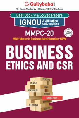 Gullybaba IGNOU MBF (New) 4th Sem MMPC-20 Business Ethics and CSR in English - Latest Edition IGNOU Help Book with Solved Previous Year's Question Papers and Important Exam Notes(Paperback, Gullybaba.com Panel)