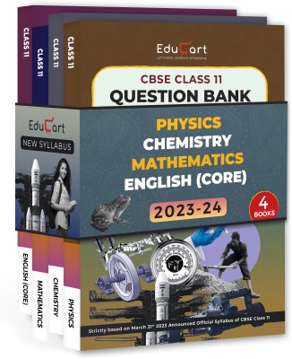 (OLD) Educart CBSE Class 11 Question Bank 2023-24 PHYSICS, CHEMISTRY, MATHEMATICS & ENGLISH (For 2024 Exam)(Paperback, Educart)