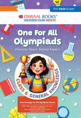 One for All Olympiads Previous Years' Solved Paper Class 6 GK For 2025 Exam(Paperback, Oswaal Editorial Board)