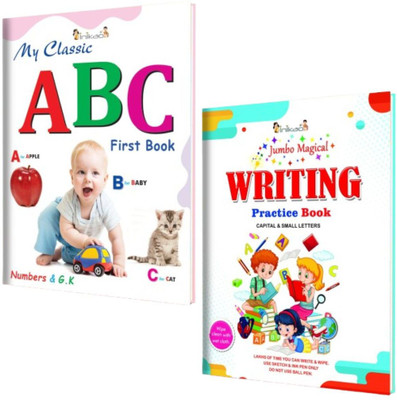InIkao Preschool Learning Combo for Ages 2–5: Alphabet Picture Book & Reusable Writing Practice Book for Alphabets | Learn to Read Alphabets, Numbers & Everyday Vocabulary, and Practice Writing | Wipeable & Durable Educational Books for Kids  - Children Activity Books(Paperback, InIkao)
