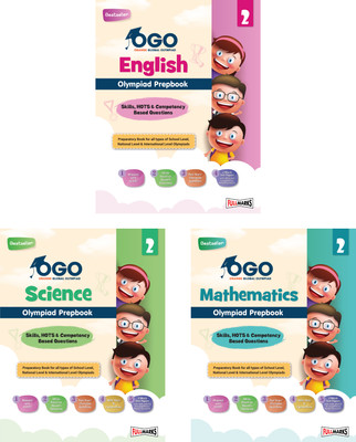 Full Marks OGO Olympiad Books for Class 2 | Combo of 3 Books (Math, Science, & English) - Engaging Guides with Practice Papers, Interactive Exercises & Concept Videos for 2024-25(Paperback, Full Marks)