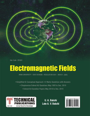 Electromagnetic Fields for BE Anna University R21CBCS (III-EEE - EE3301)(Paperback, U.A. BAKSHI, LATE A.V. BAKSHI)