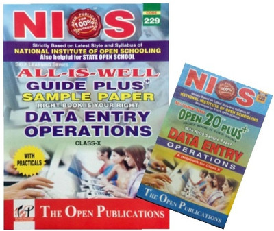 NIOS Class 10 Data Entry Operations 229 Guide + Open 20 Plus Most Important Question Answers (Mini Book) - Set of 2 Books(Paperback, The Open Publications)