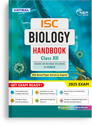 Vatsal ISC Handbook of Biology Class 12th Exam Year 2025-2026(English, Paperback, Meenu Jain, Dr. D.K. Jain)