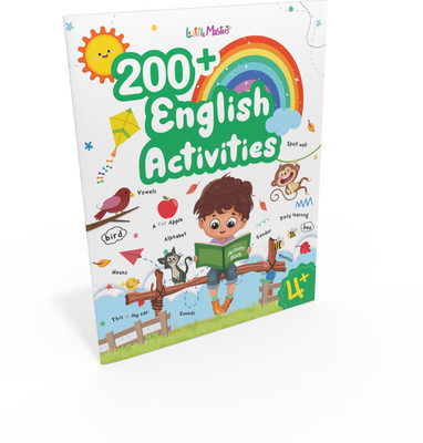 200+ English Activity Book – Engaging, Daily Learning, Mindful Activities and Puzzles for young learners: Phonics & Sounds, Identifying alphabet, Rhyming words, Basic Grammar (Activity Book for Kid)(Paperback, Little Masters)