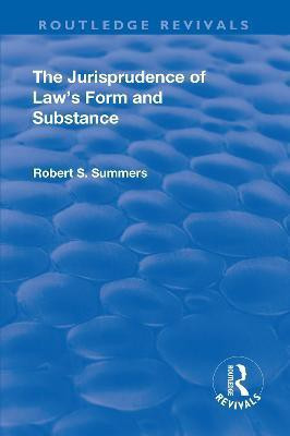 The Jurisprudence of Law's Form and Substance(English, Paperback, Summers Robert S.)