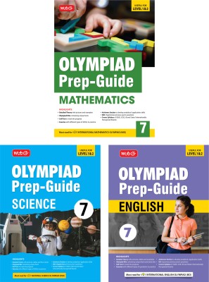 MTG Olympiad Prep-Guide Class-7 Mathematics, Science & English (Set of 3 Books) - Detailed Theory, Self Test with IMO-NSO-IEO Chapterwise Previous Year Question Paper For SOF 2024-25 Exam(Paperback, MTG Editorial Board)