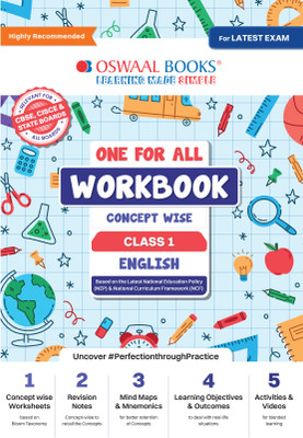 Oswaal One for All Workbook with Practice Worksheets Class 1- English I As per NEP & NCF (NCERT) I Useful for CBSE & ICSE I Meaningful Screen-Free Learning Time Every Day(English, Paperback, jain P)