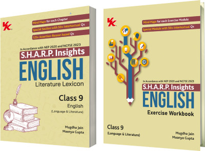S.H.A.R.P. Insights for CBSE Class 9 English (Language and Literature) Lexicon & Exercise Workbook (Set of 2) by Mugdha Jain (BITS Pilani, IIM-A) & Maanya Gupta (IIM-A) - Edition (2025-26)(Paperback, Mugdha Jain, Maanya Gupta)